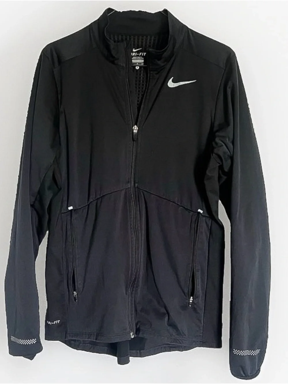 Nike Womens Black Full Zip Element Dri-FIT Running Athletic Jacket Size Small